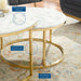 Ravenna Artificial Marble Nesting Coffee Table | Bohemian Home Decor