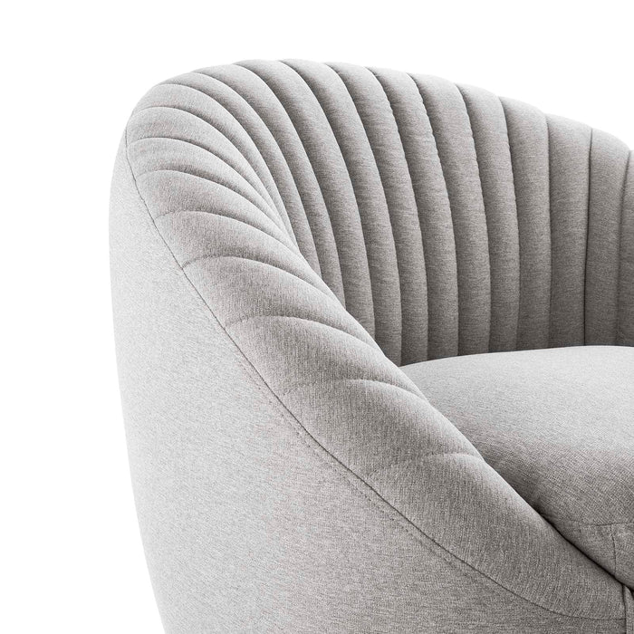 Whirr Tufted Fabric Swivel Chair | Bohemian Home Decor