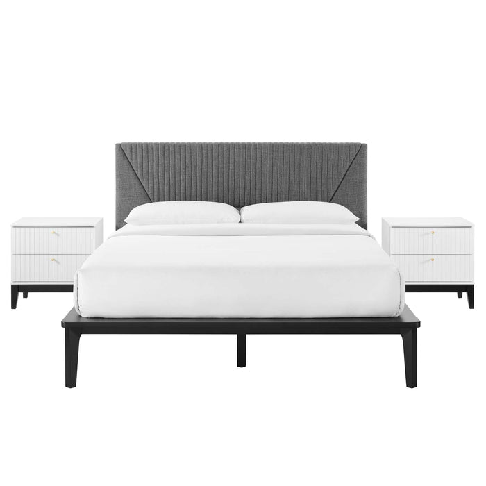 Dakota 3 Piece Upholstered Bedroom Set | Bohemian Home Decor