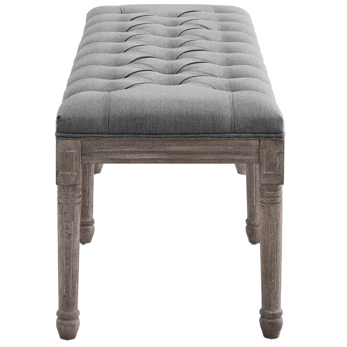Benches Province French Vintage Upholstered Fabric Bench -Free Shipping at Bohemian Home Decor