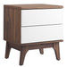 Furniture > Cabinets & Storage Envision 2-Drawer Nightstand II Walnut White -Free Shipping at Bohemian Home Decor