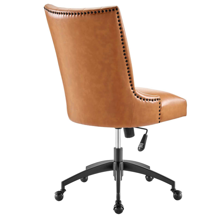Empower Channel Tufted Vegan Leather Office Chair | Bohemian Home Decor