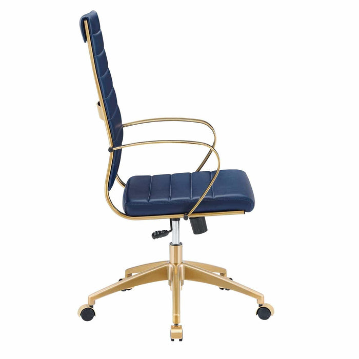 Jive Gold Stainless Steel Highback Office Chair | Bohemian Home Decor