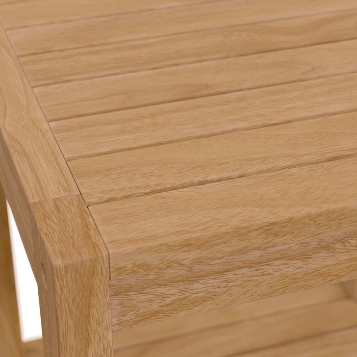 Carlsbad Teak Wood Outdoor Patio Side Table | Bohemian Home Decor