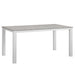 Outdoor Table Maine 63" Outdoor Patio Dining Table White Light Gray -Free Shipping at Bohemian Home Decor