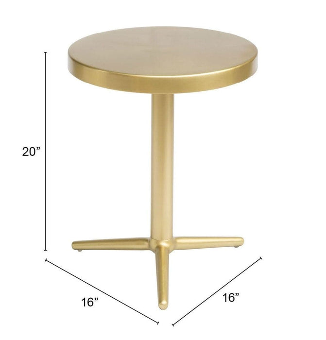 Derby Accent Table Gold | Bohemian Home Decor