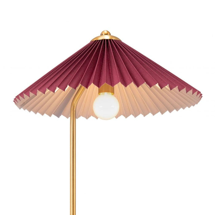 Charo Table Lamp Red & Gold | Bohemian Home Decor