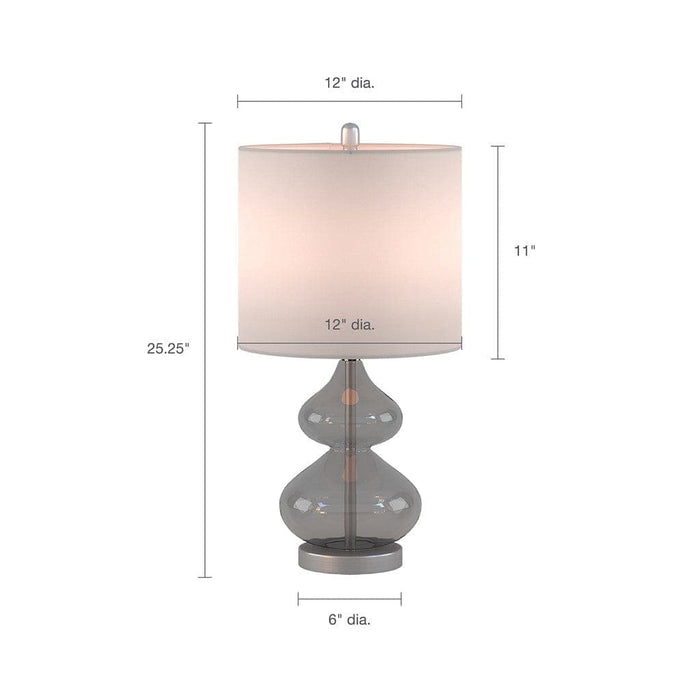 Ellipse Curved Glass Table Lamp, Set of 2 | Bohemian Home Decor