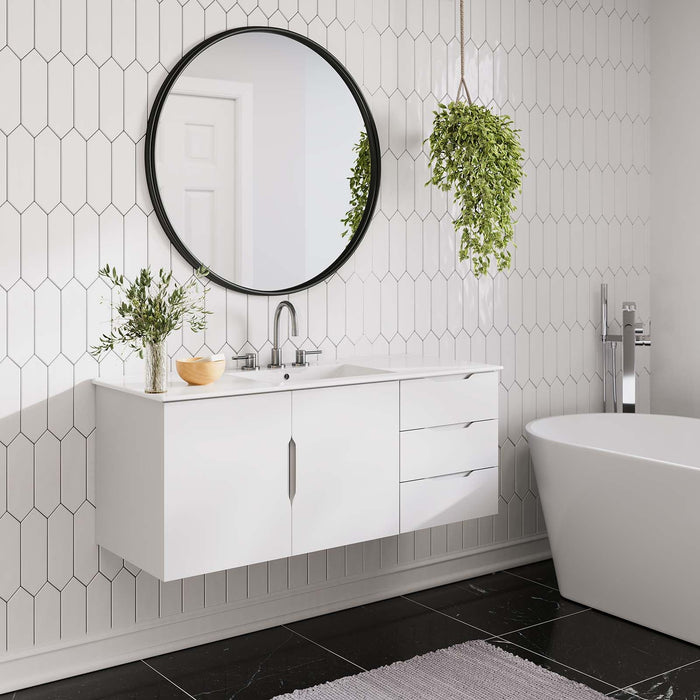 Vitality 48" Bathroom Vanity Cabinet (Sink Basin Not Included)