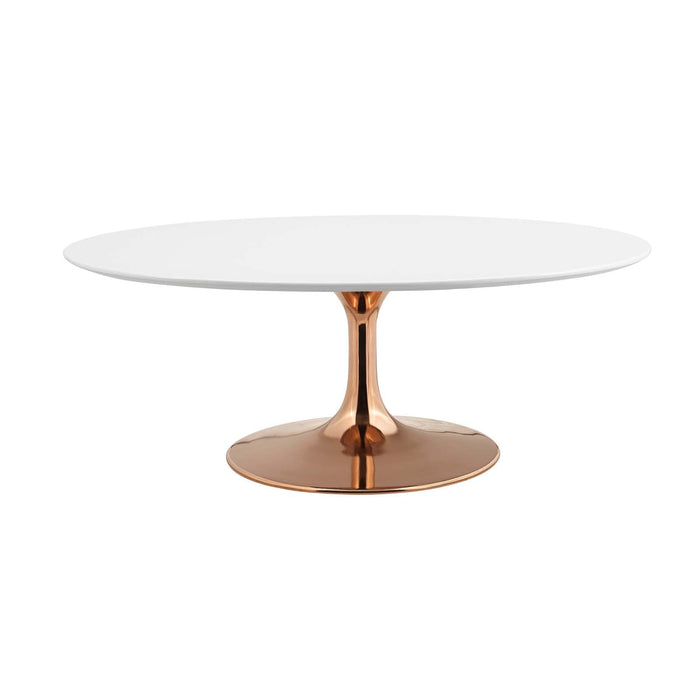 Lippa 42" Oval-Shaped Wood Top Coffee Table | Bohemian Home Decor