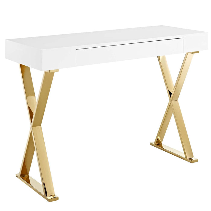 Sector Console Table White Gold | Bohemian Home Decor
