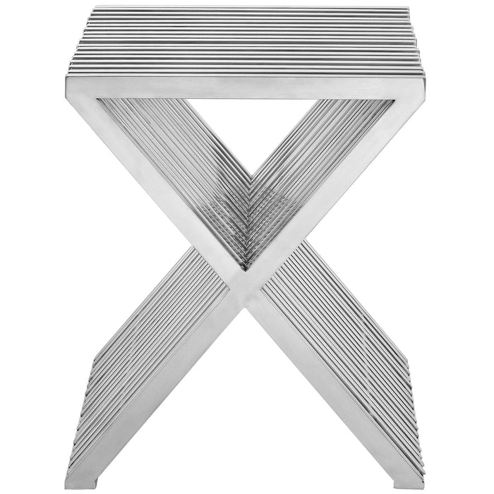 Accent Tables, End Tables Press Stainless Steel Side Table -Free Shipping at Bohemian Home Decor