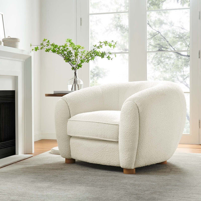 fabric upholstered swivel armchair - 8