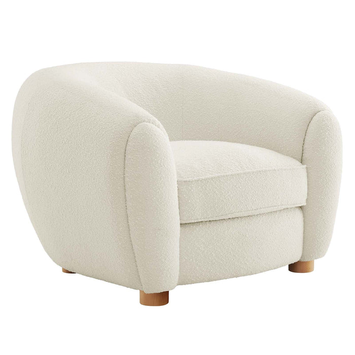 fabric upholstered swivel armchair - 9