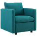 Armchair Activate Upholstered Fabric Armchair Teal -Free Shipping by Bohemian Home Decor
