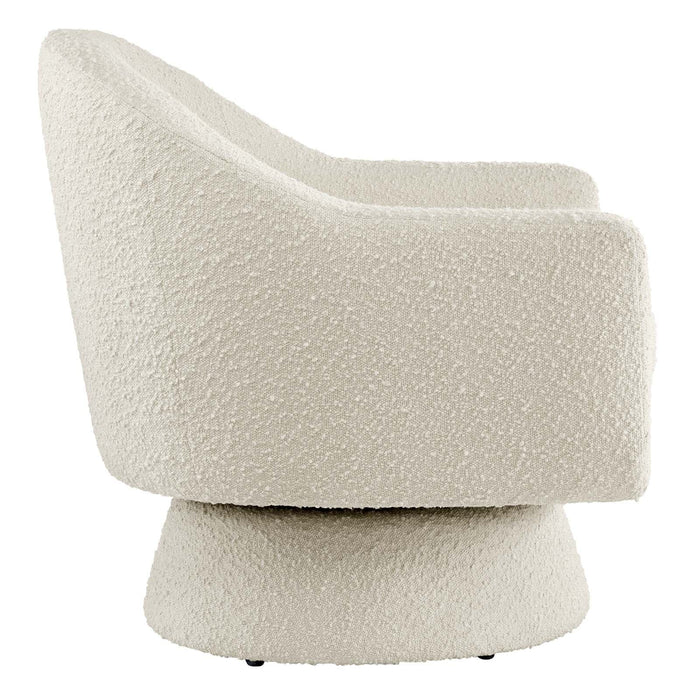 Astral Boucle Fabric Boucle Fabric Swivel Chair | Bohemian Home Decor