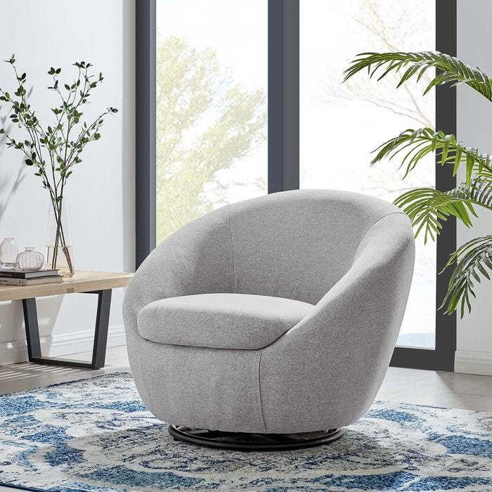 Buttercup Upholstered Fabric Swivel Chair | Bohemian Home Decor