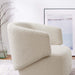Celestia Boucle Fabric Fabric and Wood Swivel Chair | Bohemian Home Decor