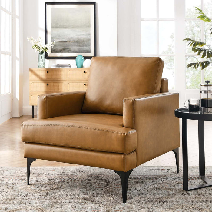 Evermore Vegan Leather Armchair | Bohemian Home Decor