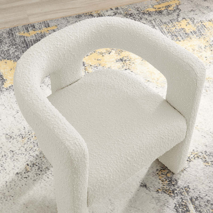 Kayla Boucle Upholstered Armchair | Bohemian Home Decor