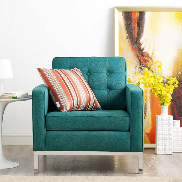 Loft Upholstered Fabric Armchair | Bohemian Home Decor
