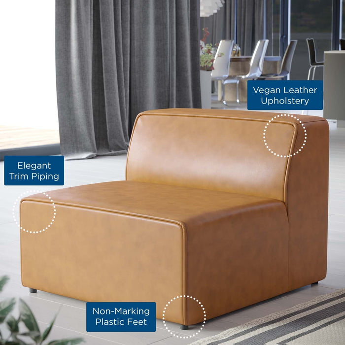 Mingle Vegan Leather Armless Chair | Bohemian Home Decor