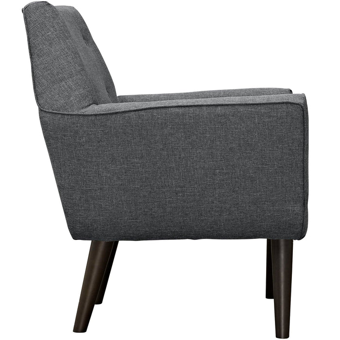 Posit Upholstered Fabric Armchair | Bohemian Home Decor