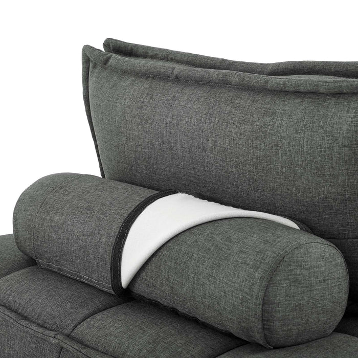 Saunter Tufted Fabric Armless Chair | Bohemian Home Decor