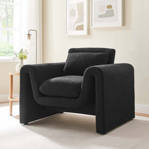 Waverly Boucle Upholstered Armchair | Bohemian Home Decor