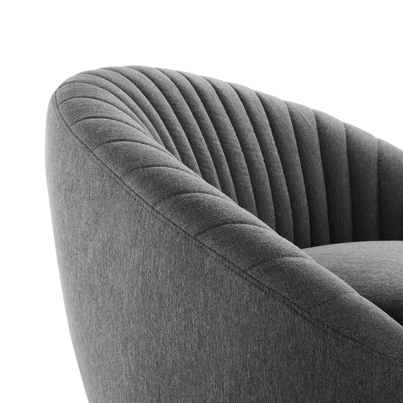 Home Whirr Tufted Fabric Swivel Chair 