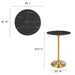 Bar Table Lippa 28" Round Artificial Marble Bar Table Gold Black -Free Shipping by Bohemian Home Decor