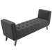 Benches Haven Tufted Button Upholstered Fabric Accent Bench -Free Shipping at Bohemian Home Decor