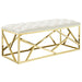 Benches Intersperse Bench II Gold Ivory -Free Shipping at Bohemian Home Decor