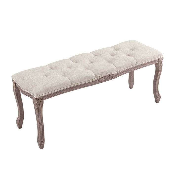 Benches Regal Vintage French Upholstered Fabric Bench -Free Shipping at Bohemian Home Decor