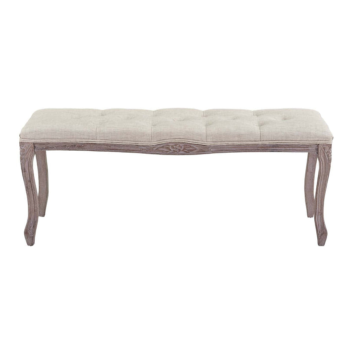 Regal Vintage French Upholstered Fabric Bench | Bohemian Home Decor