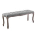 Regal Vintage French Upholstered Fabric Bench | Bohemian Home Decor