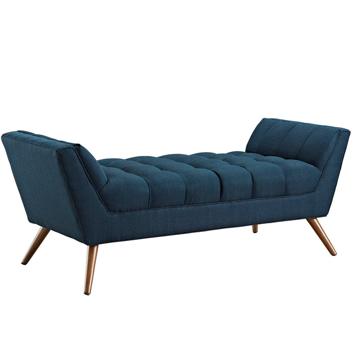 Benches Response Medium Upholstered Fabric Bench Azure -Free Shipping at Bohemian Home Decor