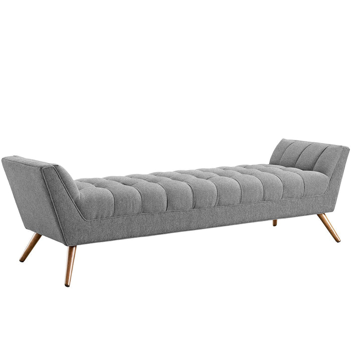 Benches Response Upholstered Fabric Bench II Expectation Gray -Free Shipping at Bohemian Home Decor