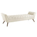 Benches Response Upholstered Fabric Bench Beige -Free Shipping at Bohemian Home Decor