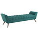 Benches Response Upholstered Fabric Bench Teal -Free Shipping at Bohemian Home Decor