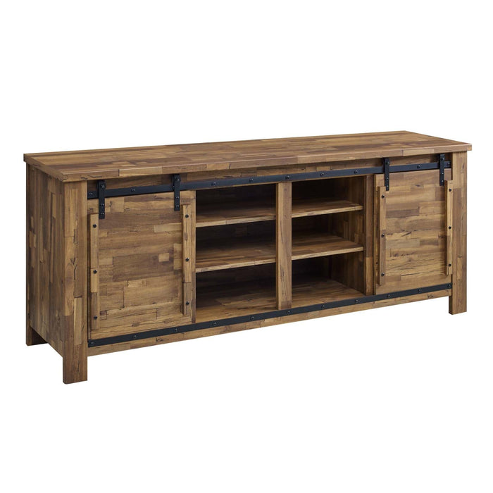 Cheshire 71" Rustic Sliding Door TV Stand | Bohemian Home Decor