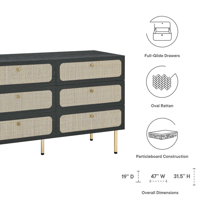 Chaucer 6-Drawer Compact Dresser | Bohemian Home Decor