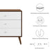 Cabinets Transmit 3-Drawer Chest Walnut White -Free Shipping at Bohemian Home Decor