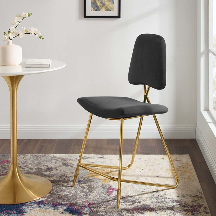 Ponder Performance Velvet Counter Stool | Bohemian Home Decor