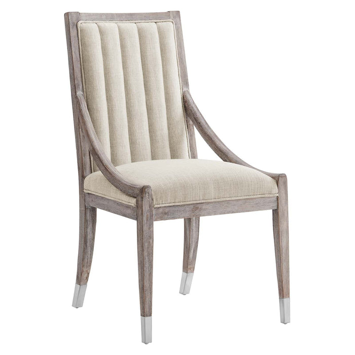 Maison French Vintage Tufted Fabric Dining Armchairs Set of 2 | Bohemian Home Decor