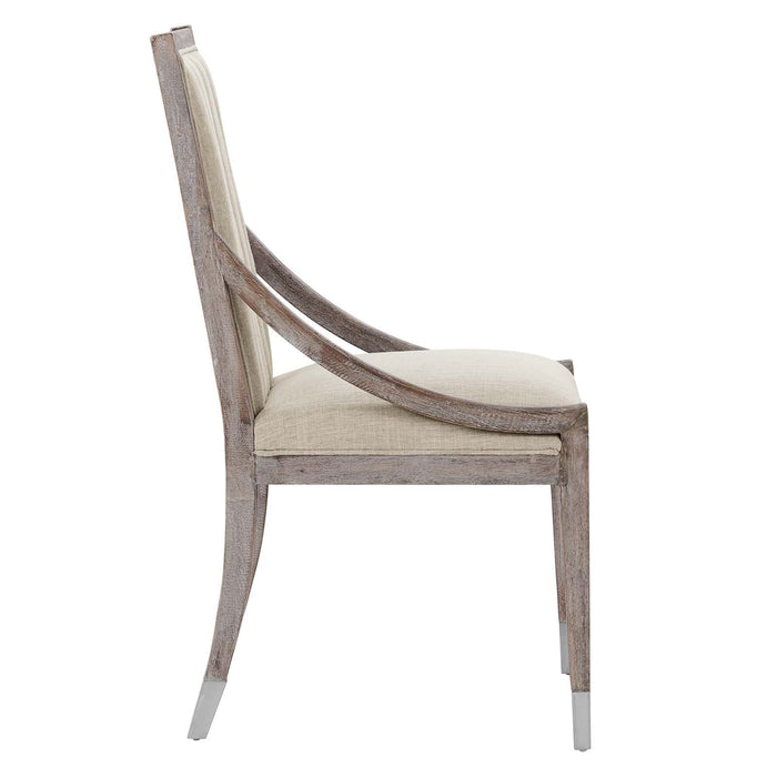 Maisonette French Vintage Tufted Fabric Dining Side Chairs Set of 2 | Bohemian Home Decor