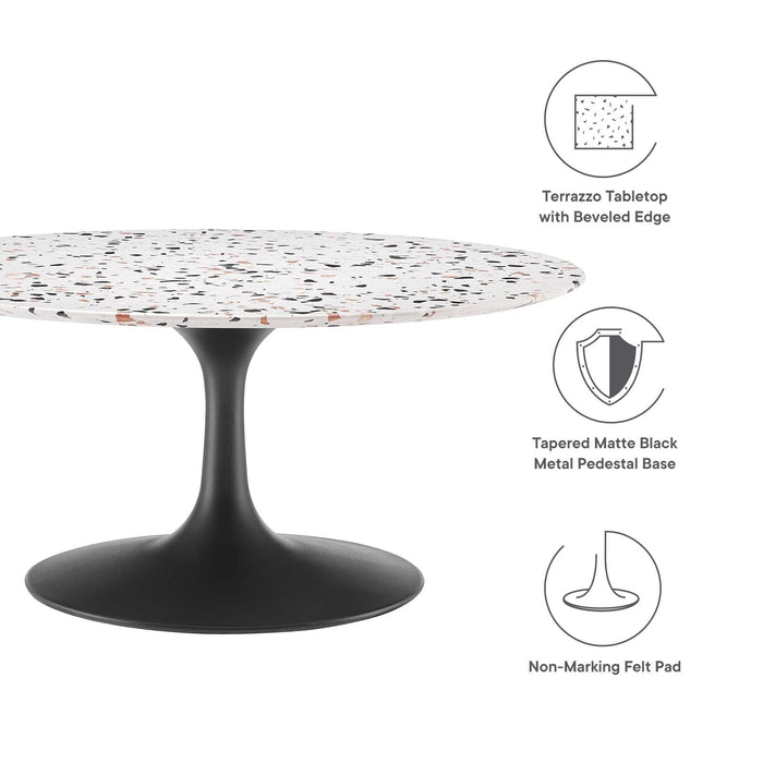 Lippa 36" Round Terrazzo Coffee Table | Bohemian Home Decor