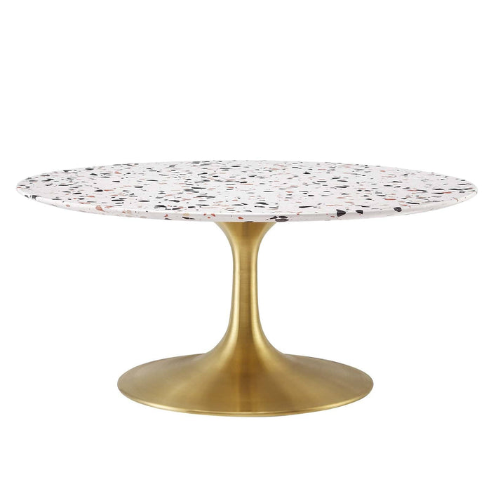 Lippa 36" Round Terrazzo Coffee Table II | Bohemian Home Decor