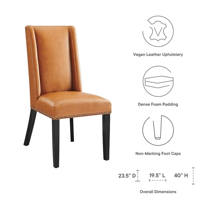 Baron Vegan Leather Dining Chair | Bohemian Home Decor