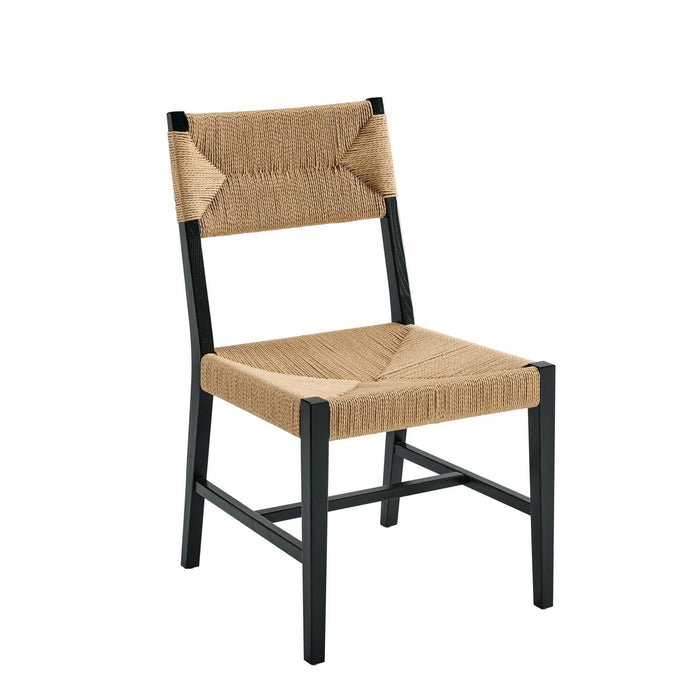 Dining Chair Bodie Wood Dining Chair Black Natural -Free Shipping at Bohemian Home Decor